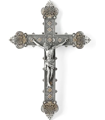 Amazon.co.jp: BCカトリック十字架 立った十字架 祭壇用、シルバー